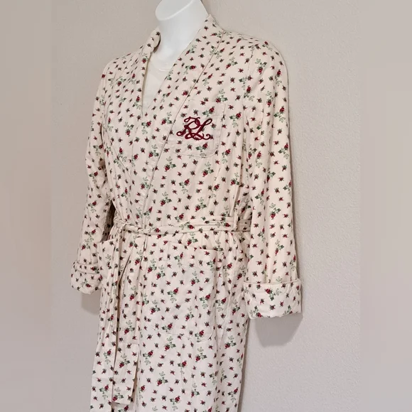 Ralph Lauren Floral Lined Robe XS/S 100% Cotton - Picture 2 of 14